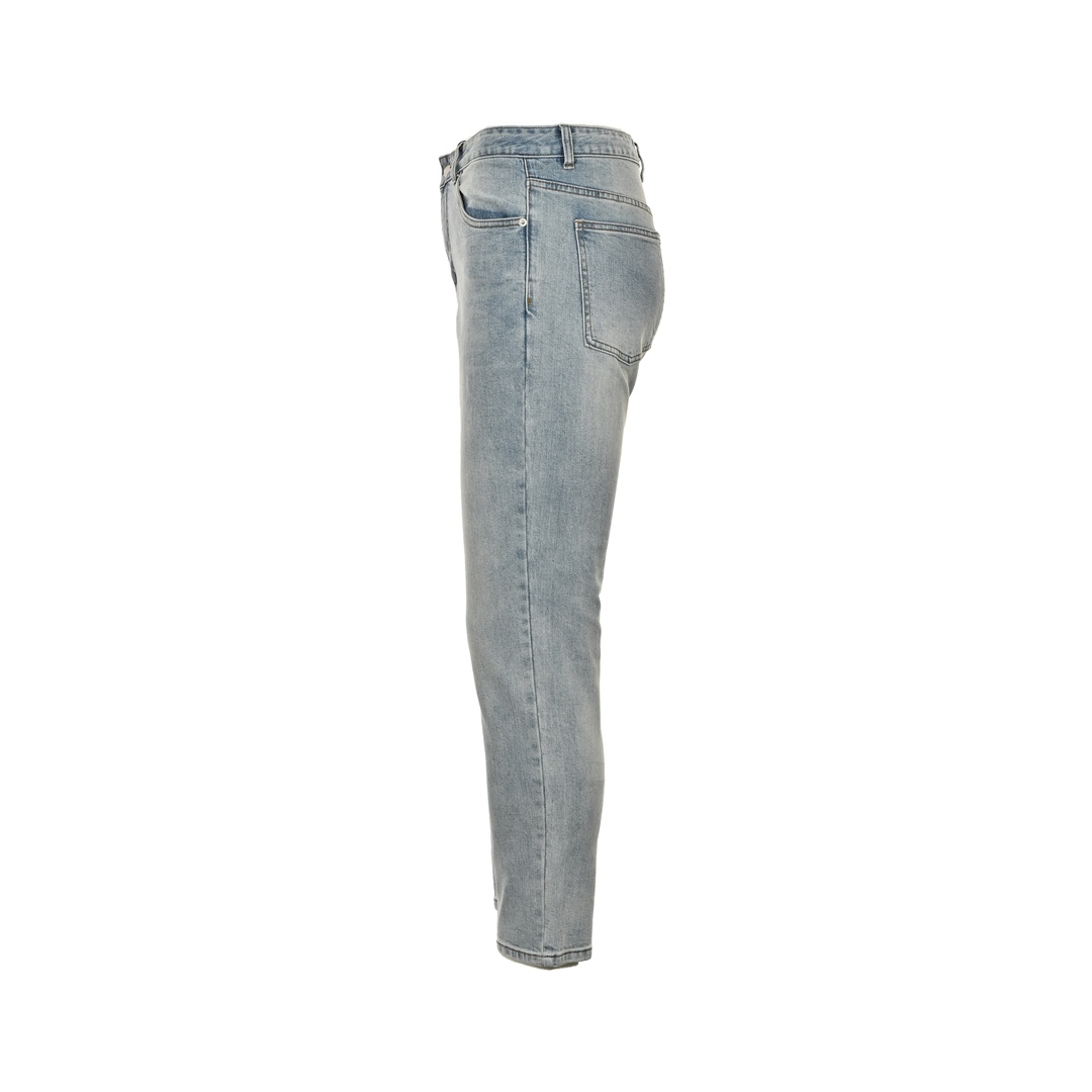 Prada washed jeans with embossed logo on back pocket