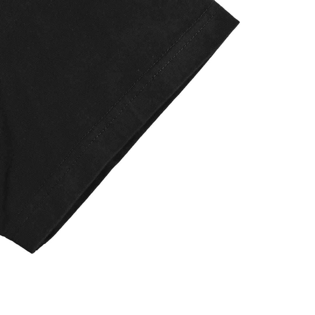Loewe washed letter embroidered round neck short sleeves