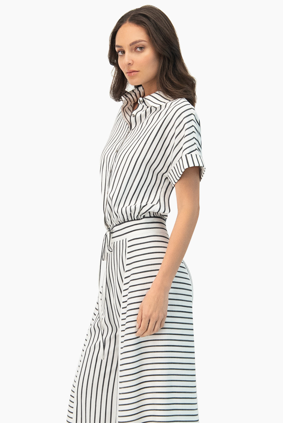 Blusa camisera de rayas
