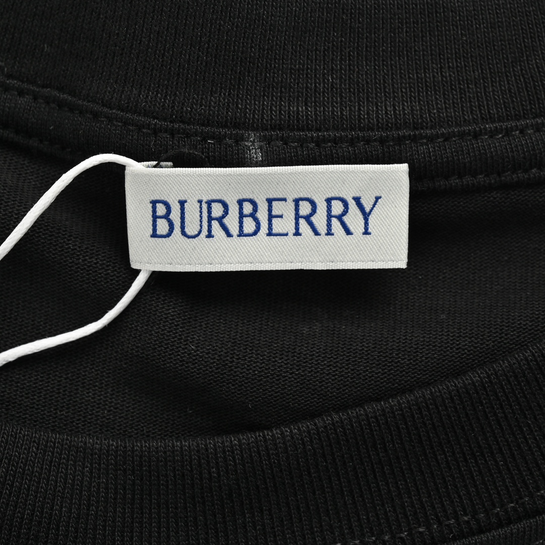 Burberry 24ss flocked horse print short sleeves