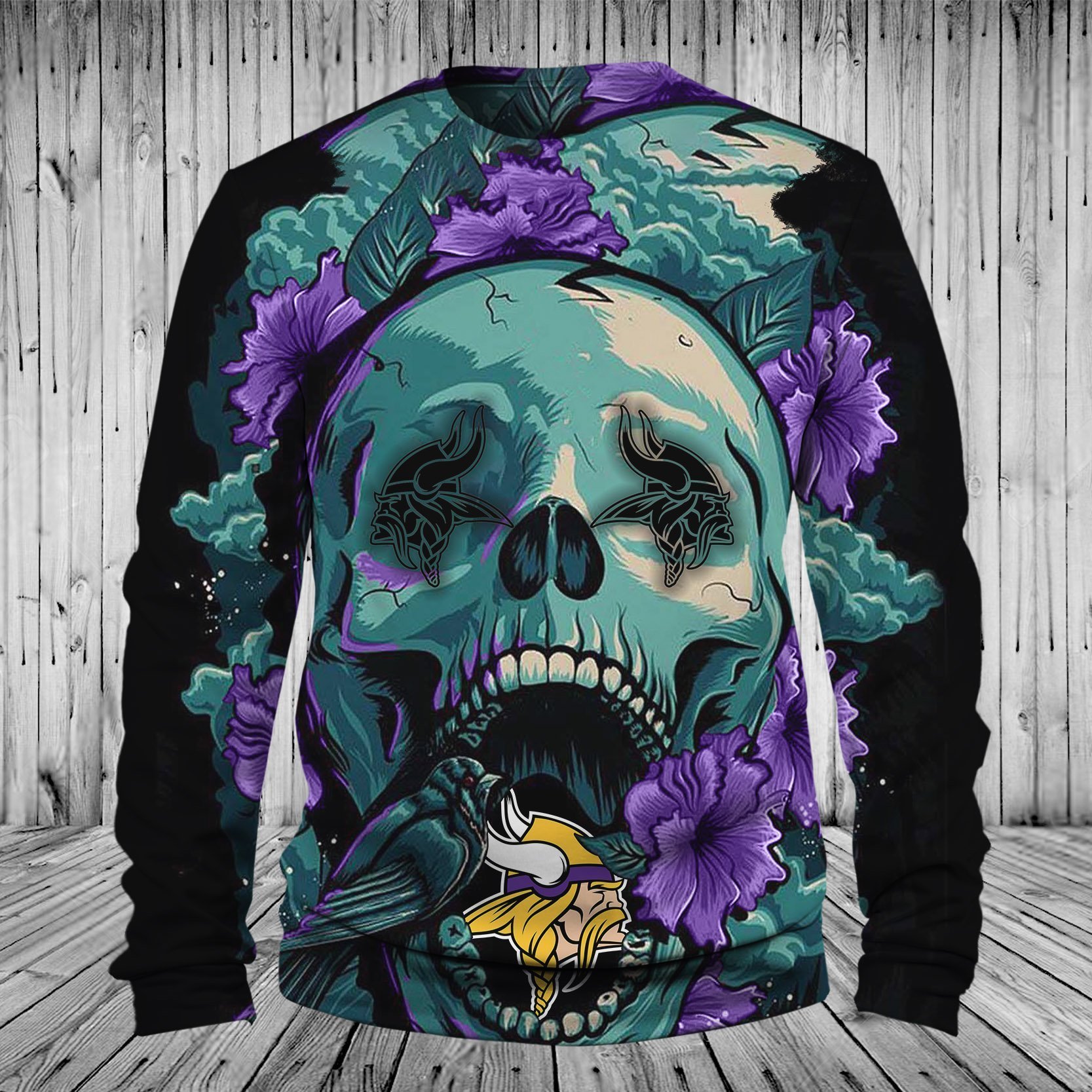 VIKINGS HOODIE 3D FLOWER 21