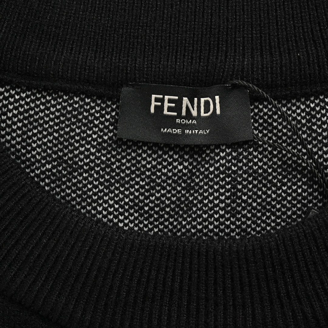 Fendi 24Fw arm gradient FF jacquard knit sweater