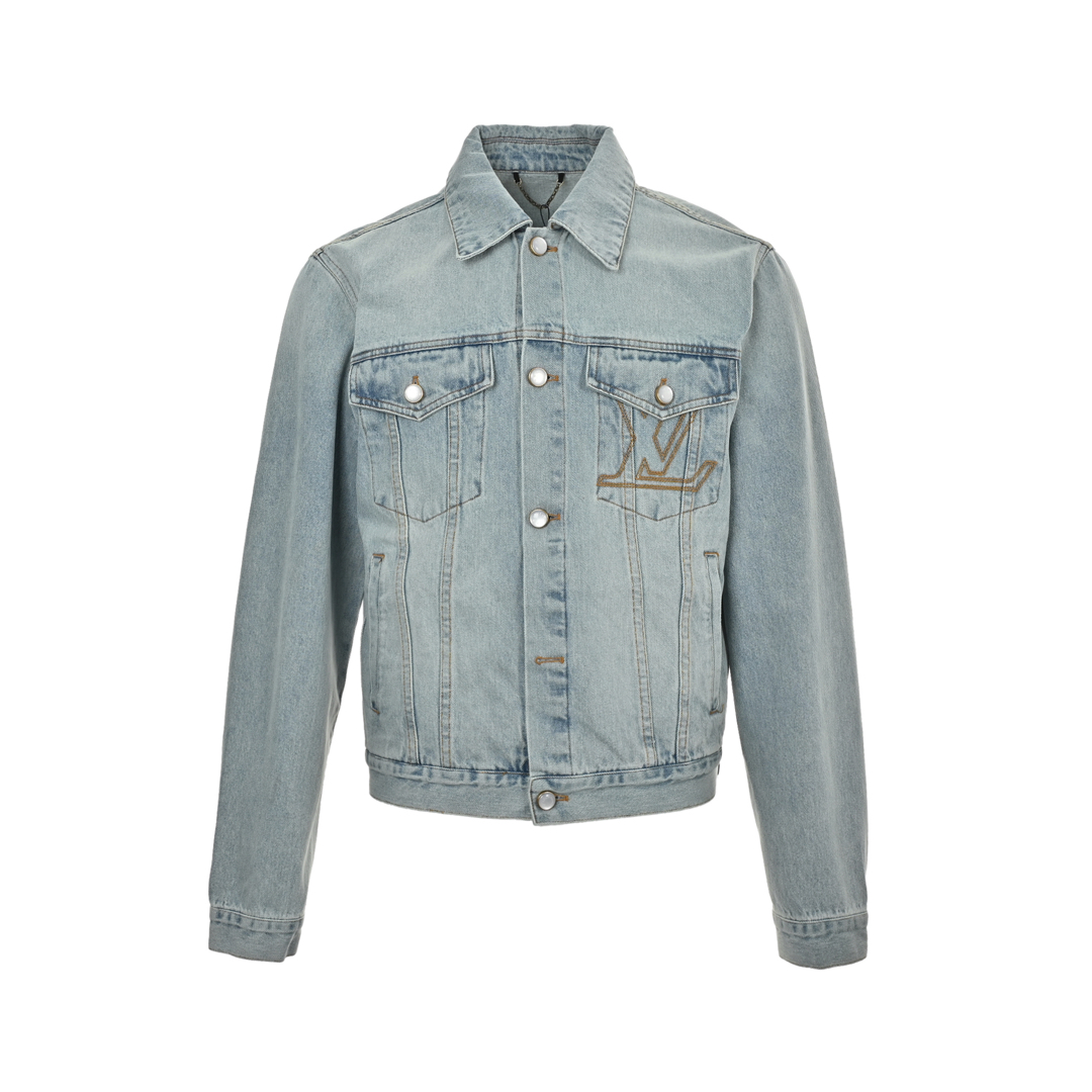 Louis Vuitton 24Fw embroidered logo denim jacket