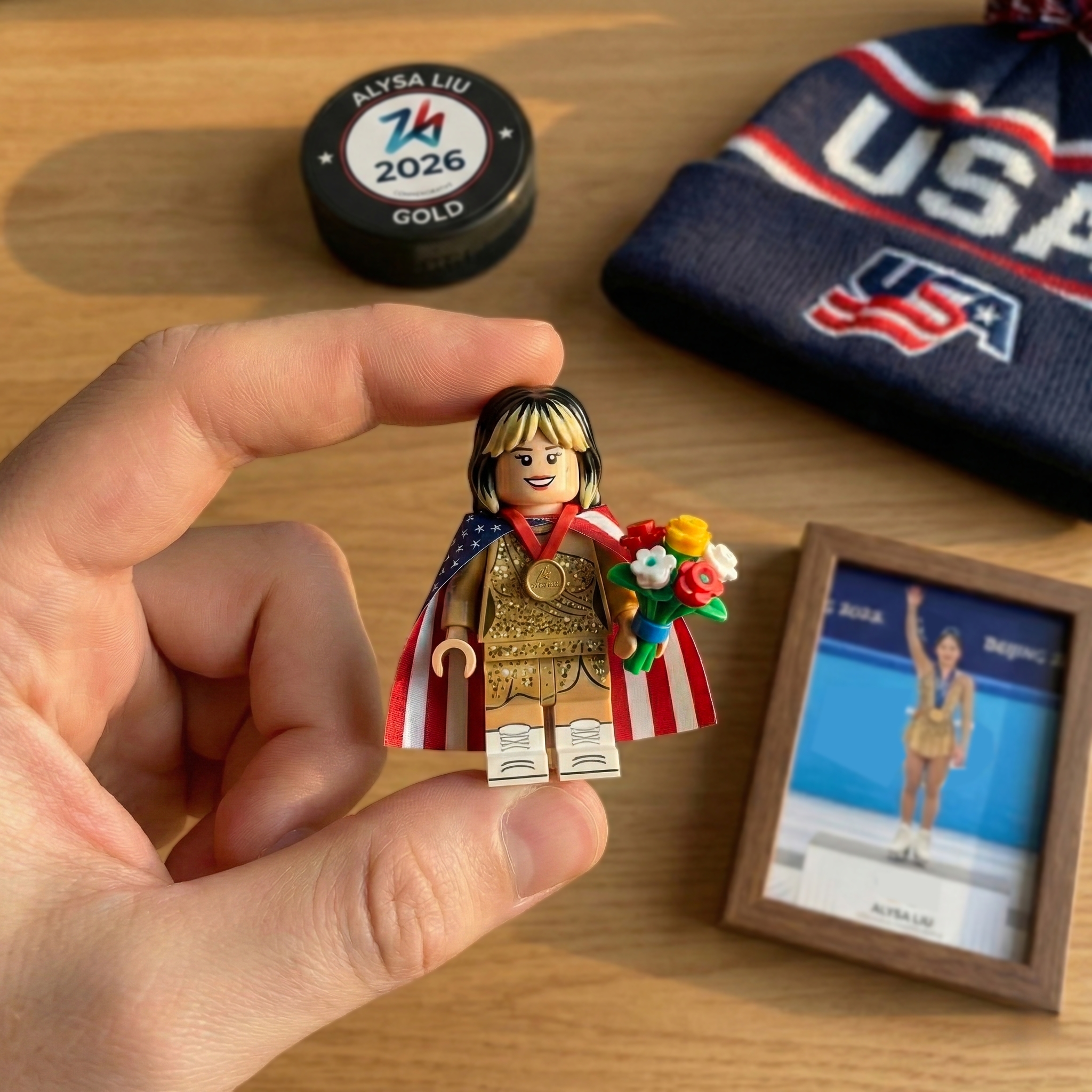 Alysa Liu – 2026 Winter Olympic Gold Commemorative Brick Set