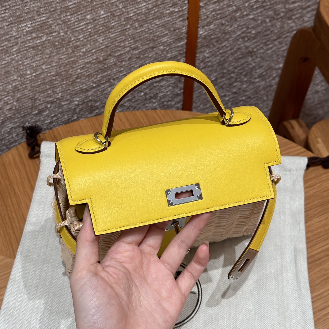 Hermès Kelly Picnic 9RLime Bag (Handmade to Order)
