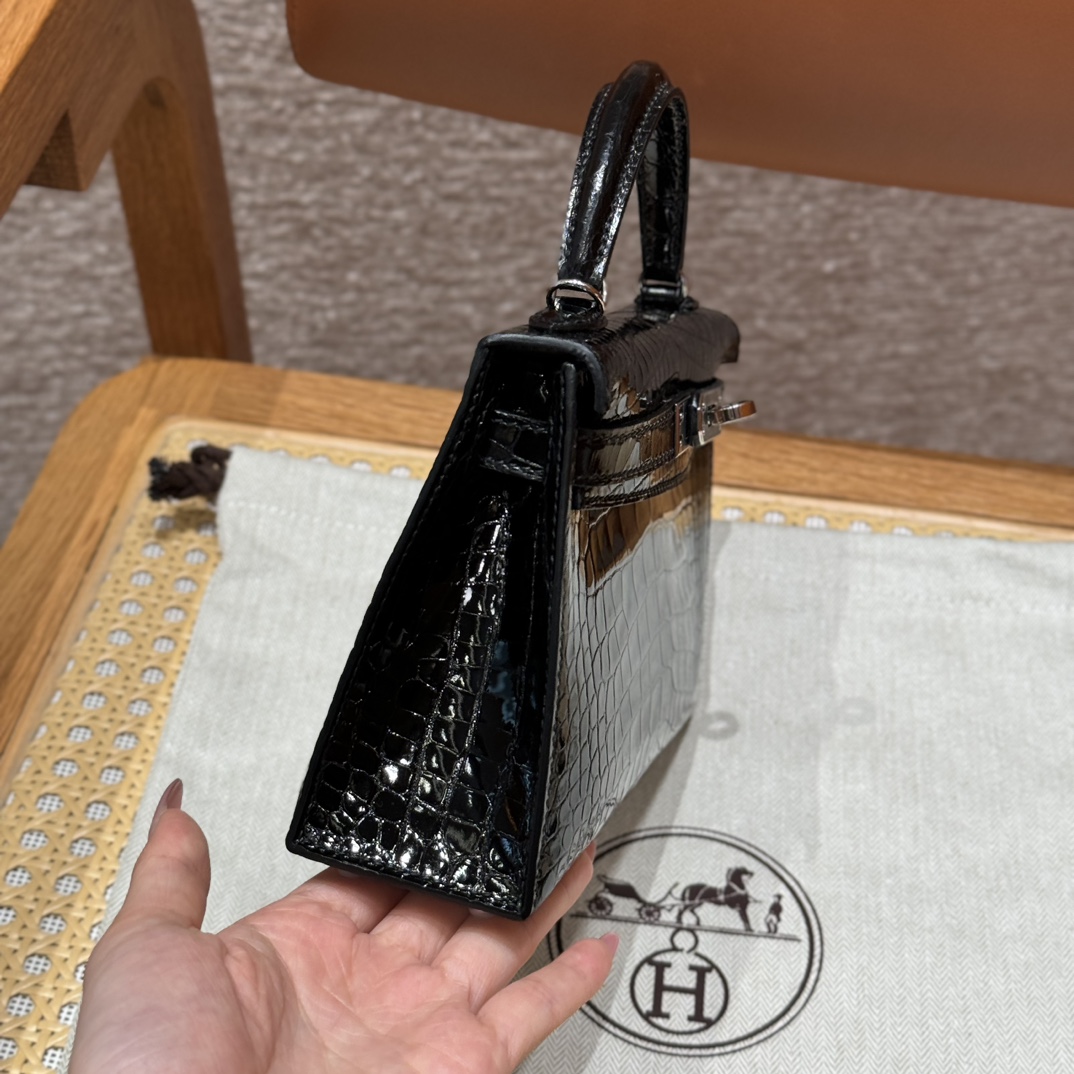Hermes mini kelly2 89Noir (handmade to order)