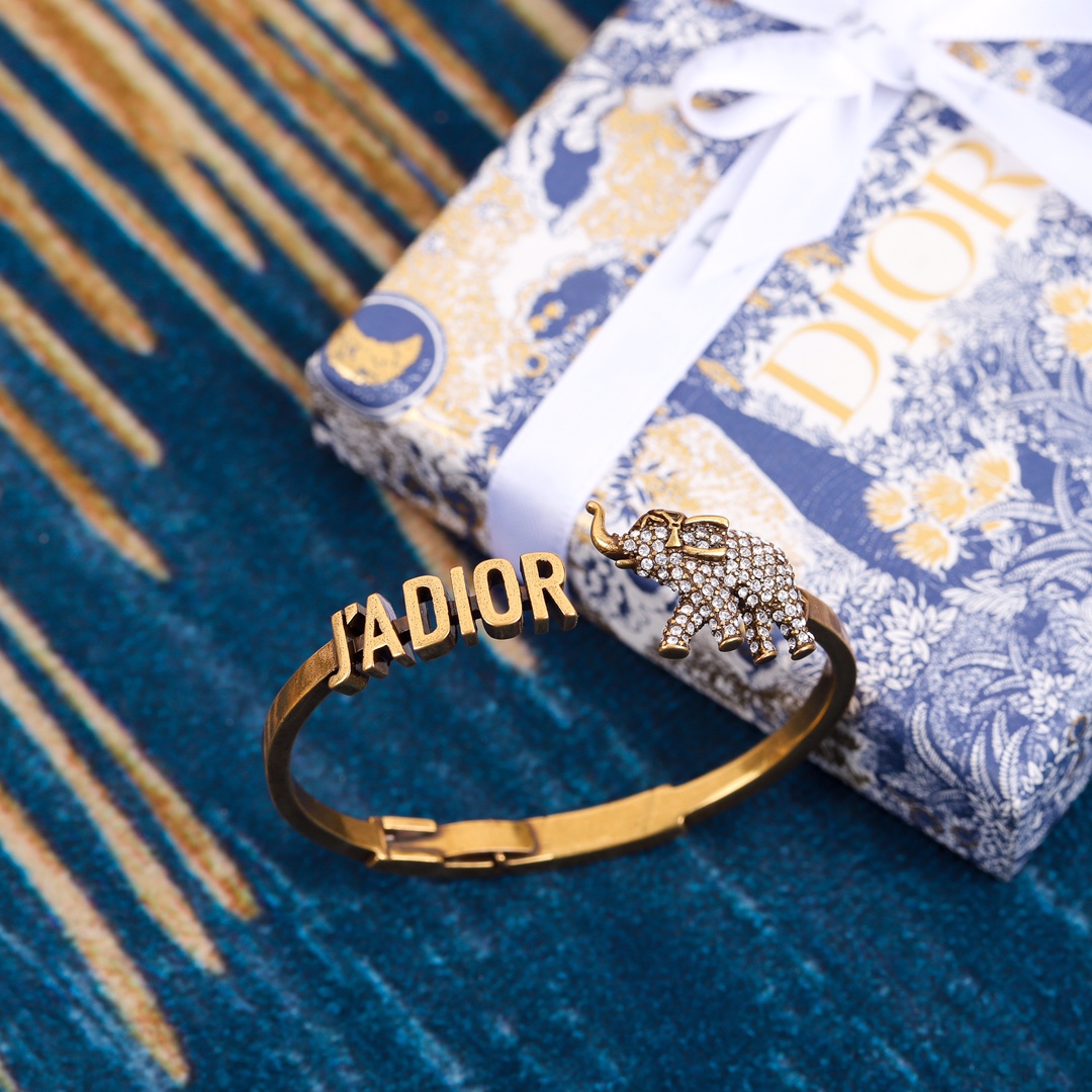 Dior diamond elephant bracelet
