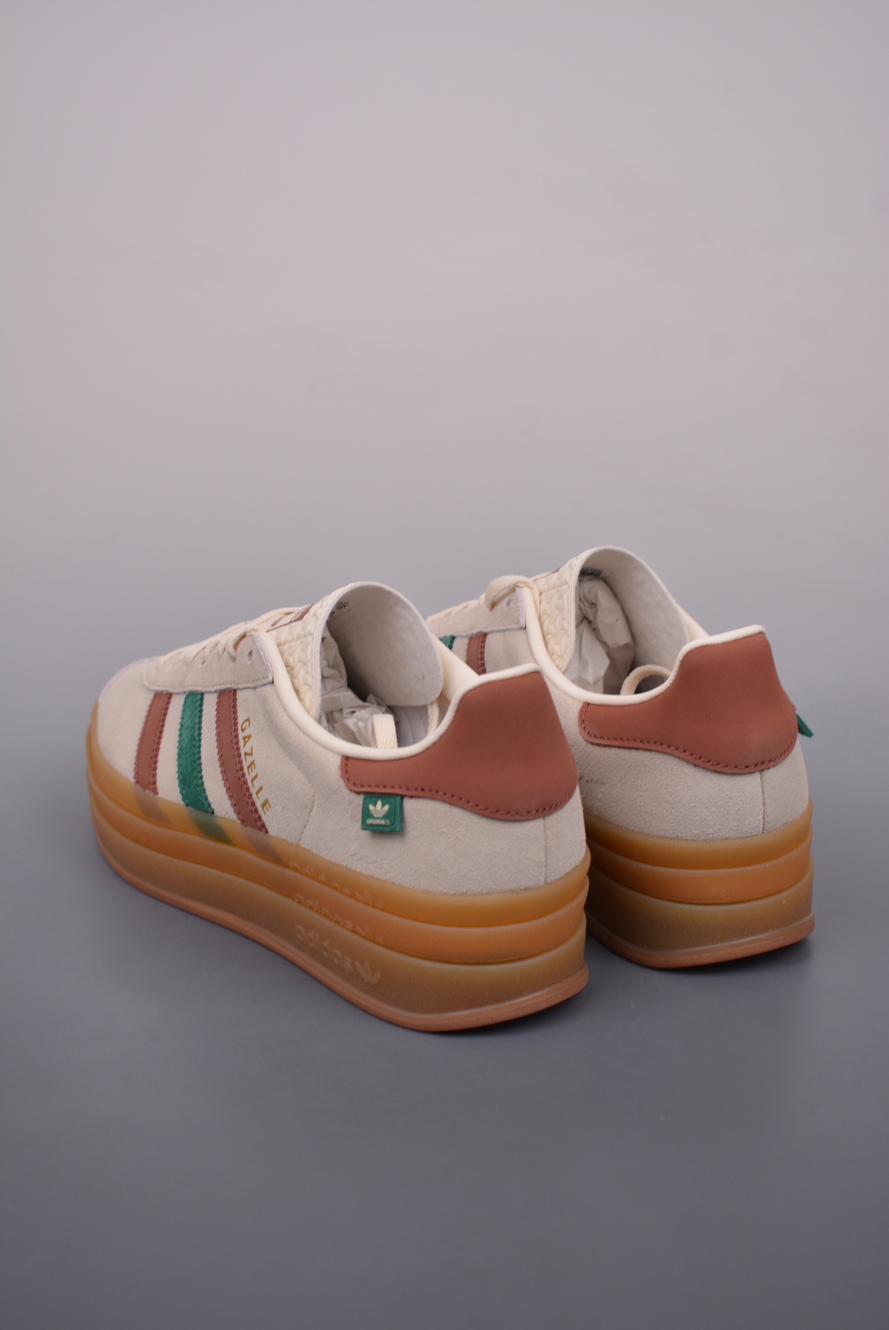 Adidas Originals Gazelle Bold Khaki Dark Brown  IG3685
