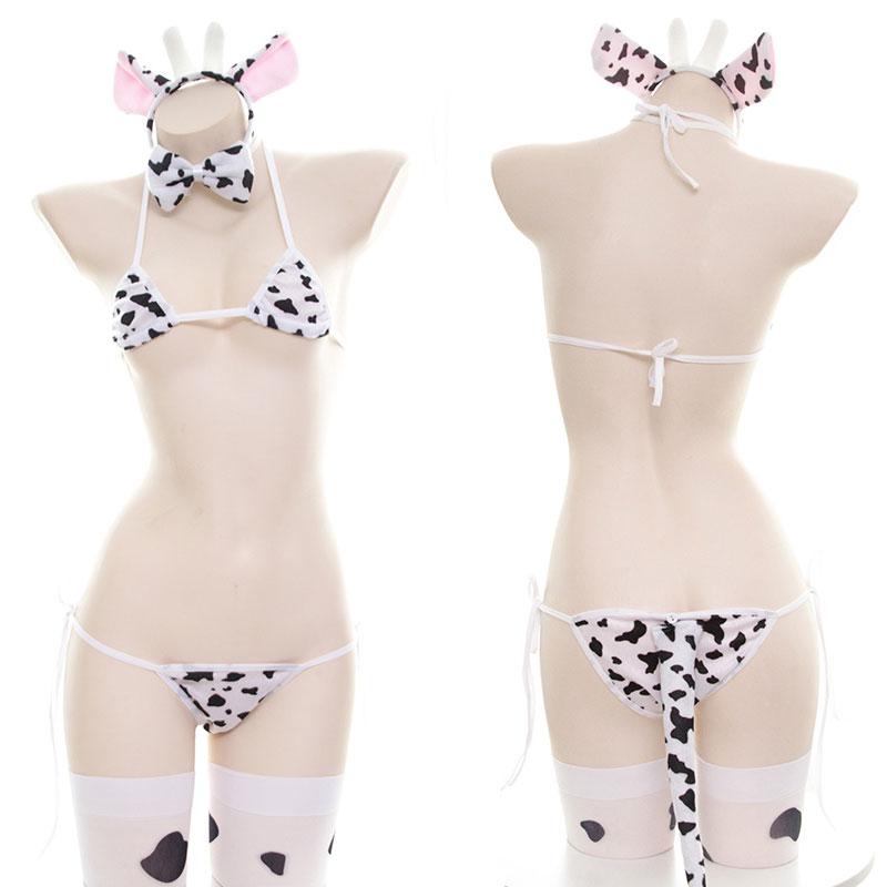 Japanese Cow Bow Headband Lingerie