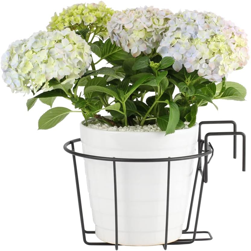 Removable Iron Round Fence Potted Plant Hanging