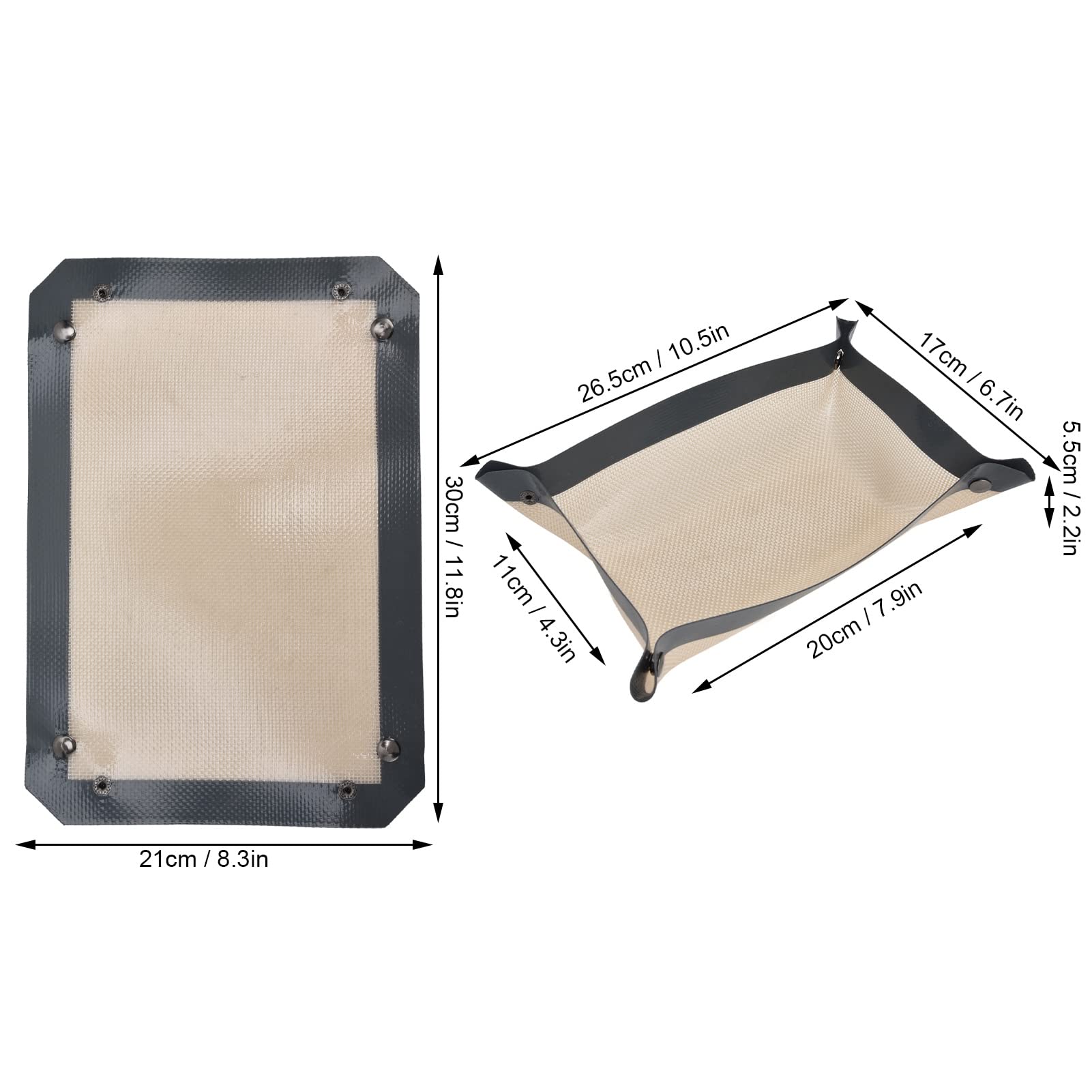 Silicone Fiber Baking Mat with Buckle, No Leak & Non Stick