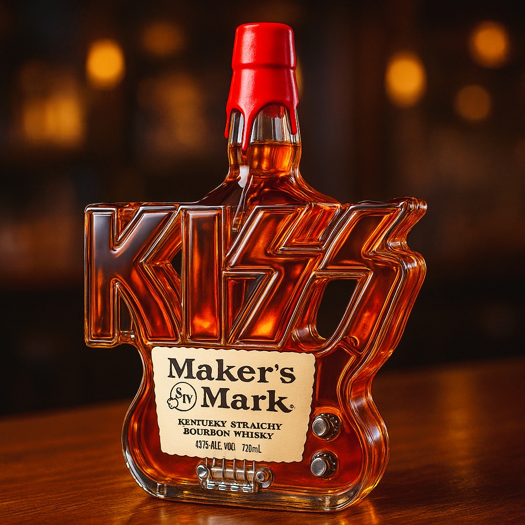 KISS 50th Anniversary Whiskey Bottle