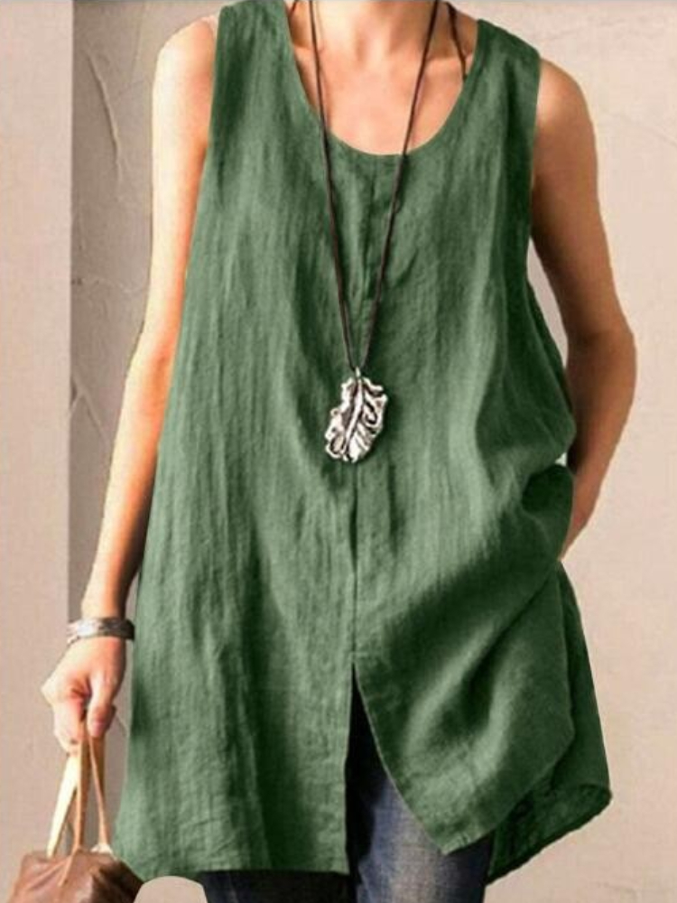 Slit A Line Comfy Tank Top