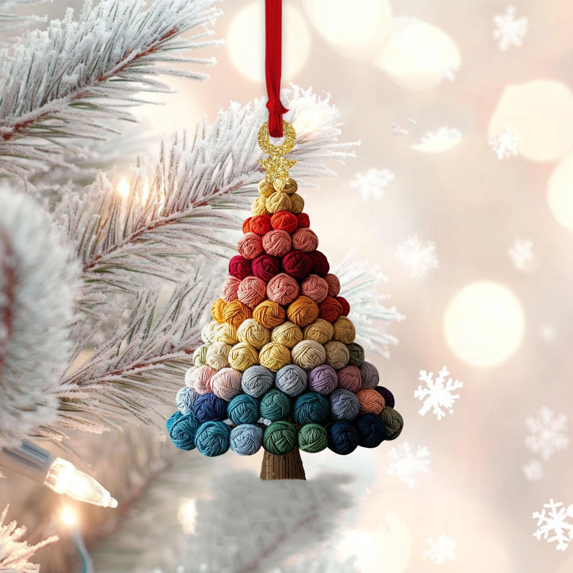 🧶🎄Crochet Thread Christmas Tree Ornament