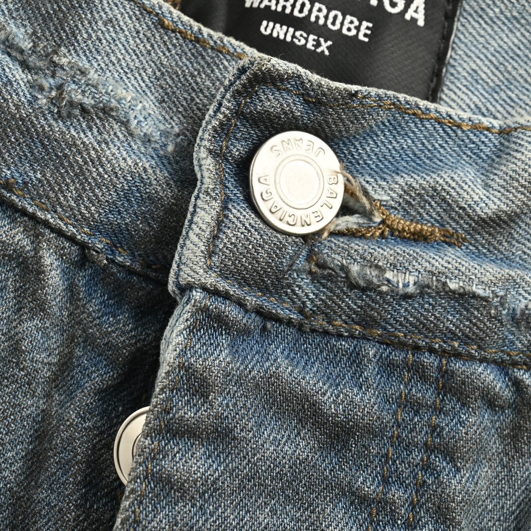 Balenciaga Hidden Dye Dirty Ripped Jeans