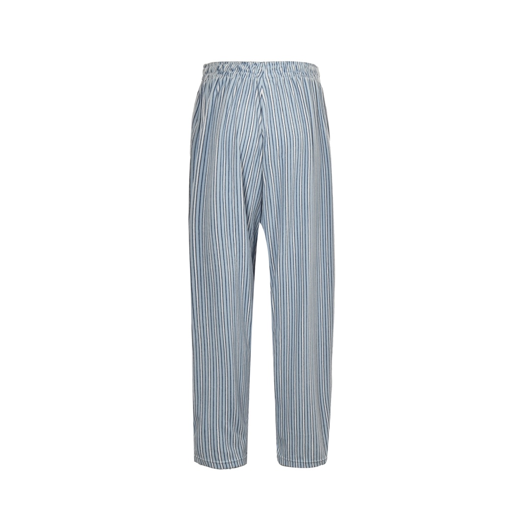 Balenciaga 24Fw blue striped plush trousers