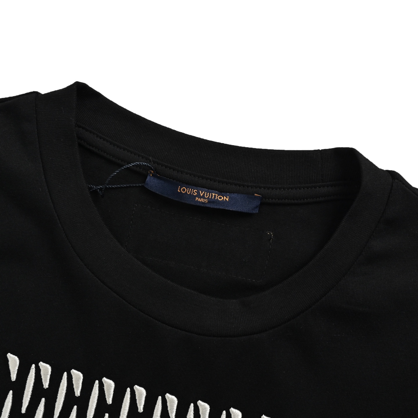 Louis Vuitton 24ss beaded lettering embroidered short sleeve