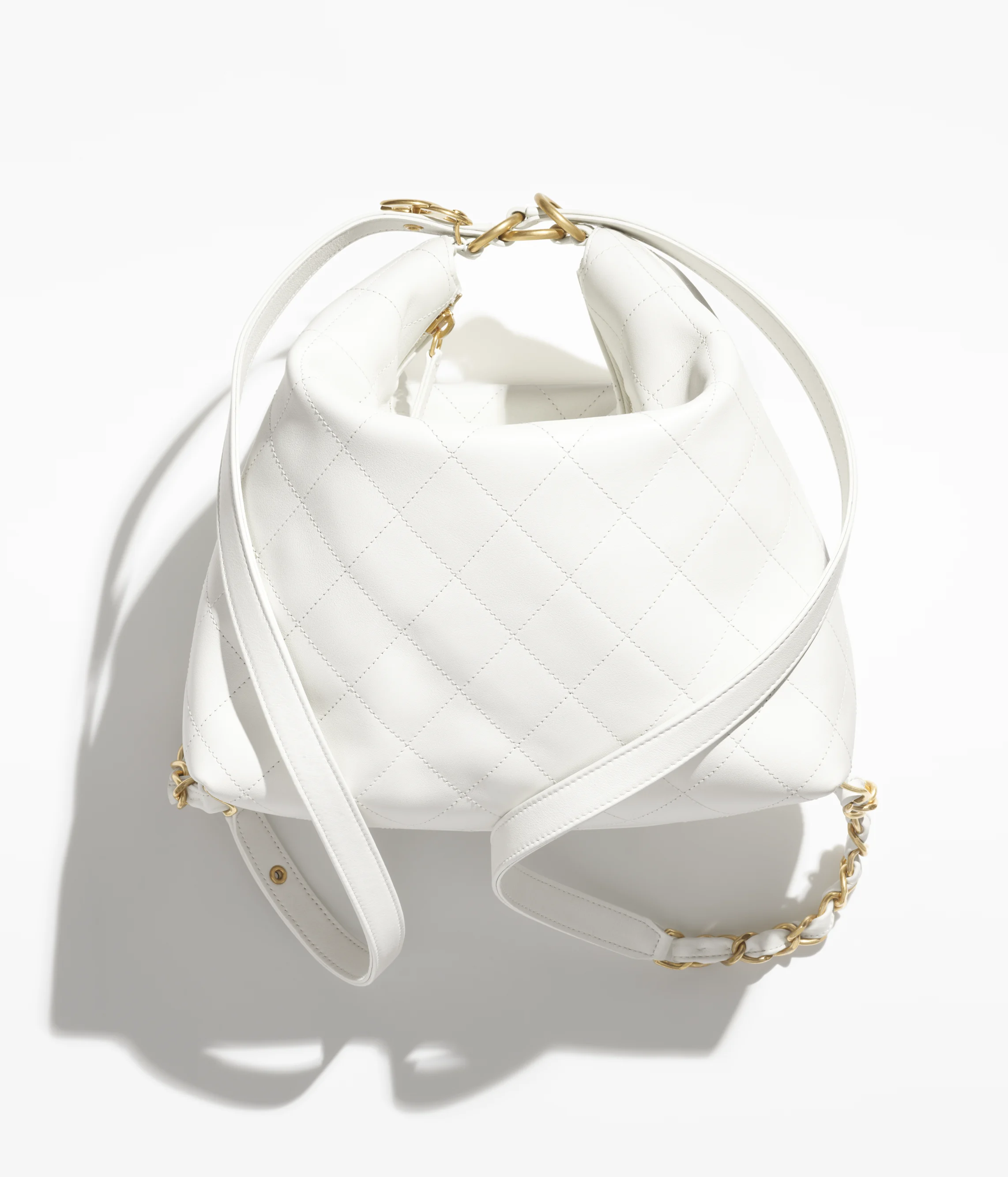 Chanel Large Backpack Calfskin & Gold-Tone Metal White AS5517-B20302-10601