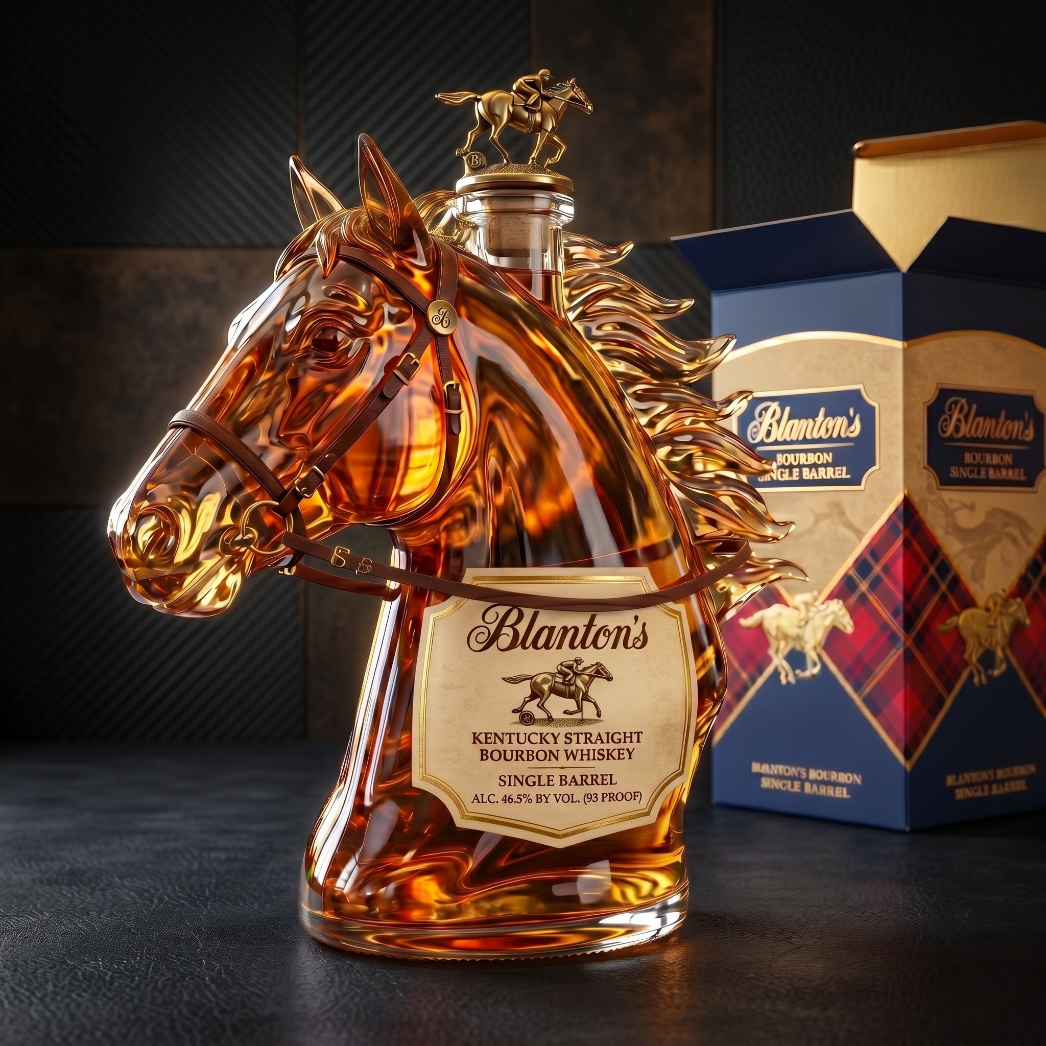 Blanton's Premium Horse Head Whiskey Bottle