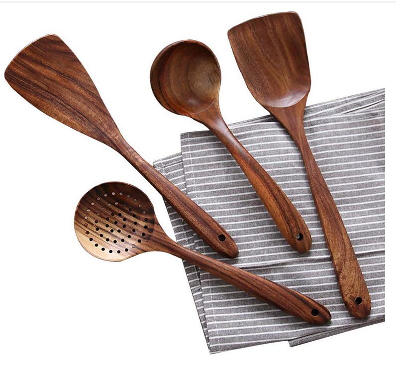 🎅Early Christmas Sale🎅TEAK WOODEN UTENSIL SET