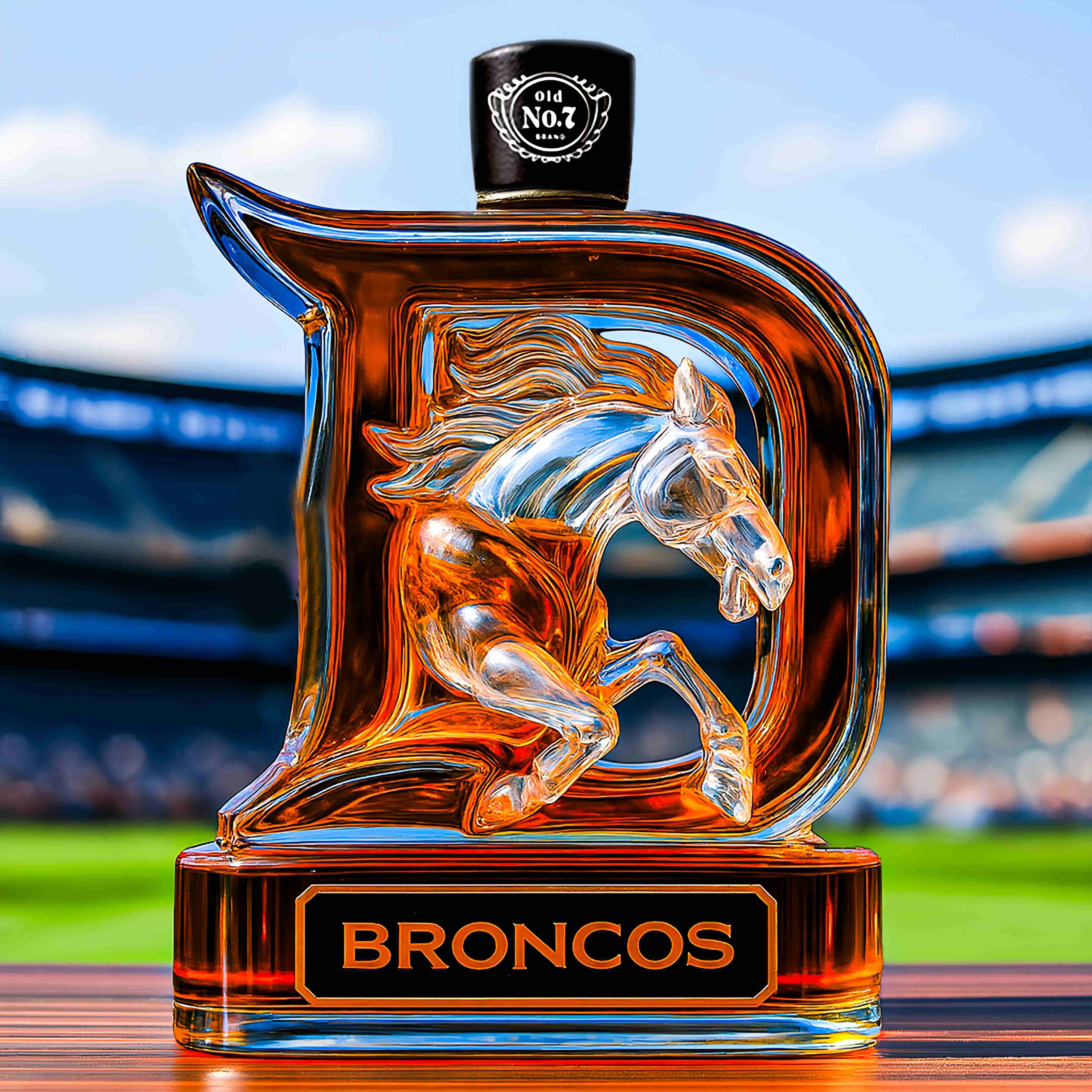 Denver Broncos Whiskey Bottle