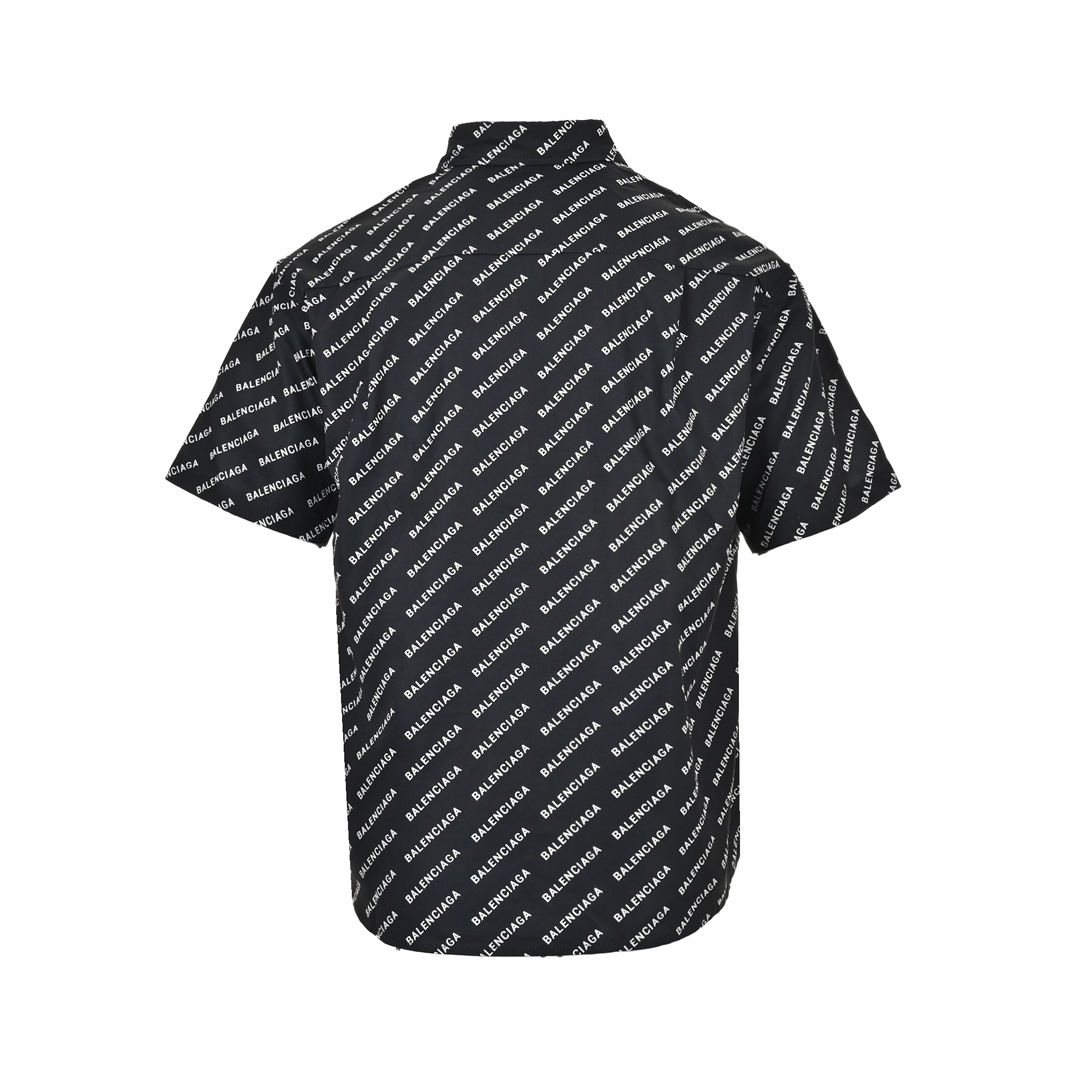 Balenciaga 24ss full print barrage short sleeve shirt
