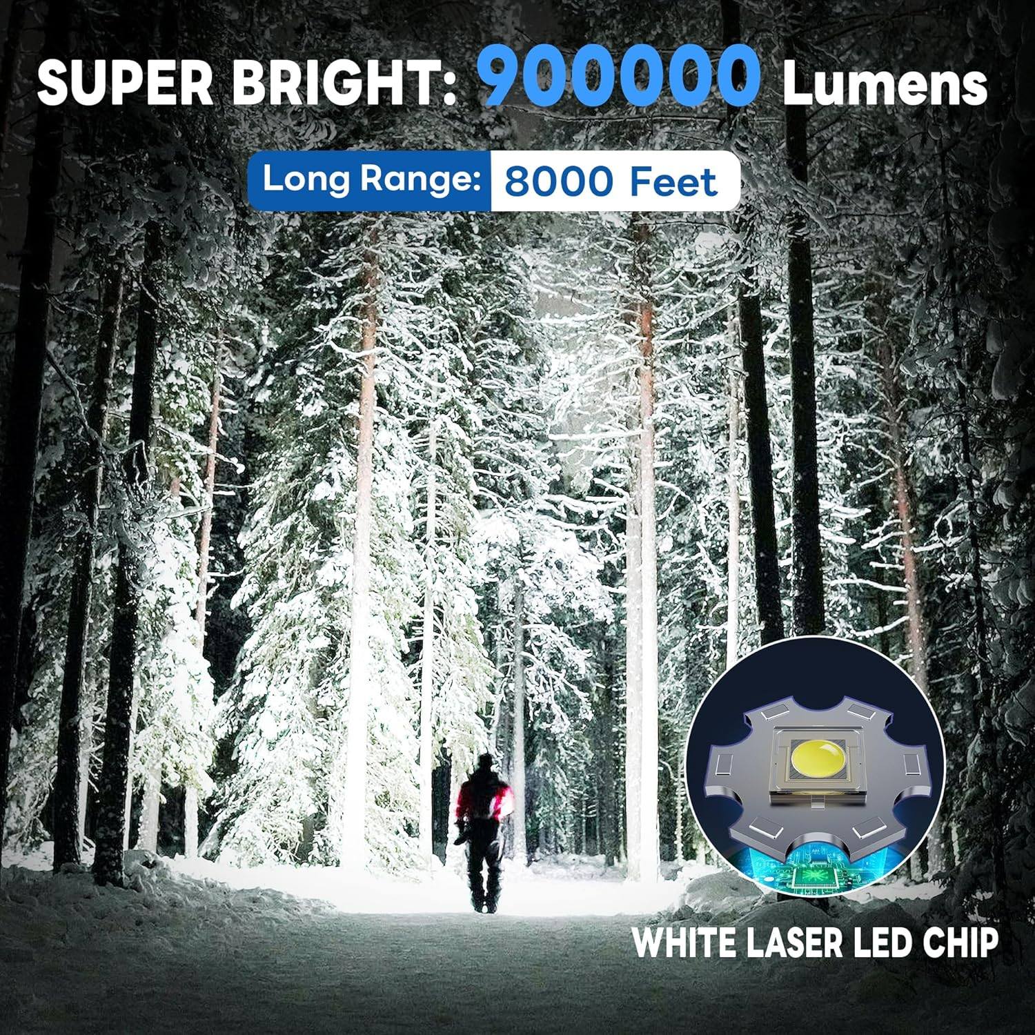 New German 900000 lumens Waterproof Tactical Spot Lights