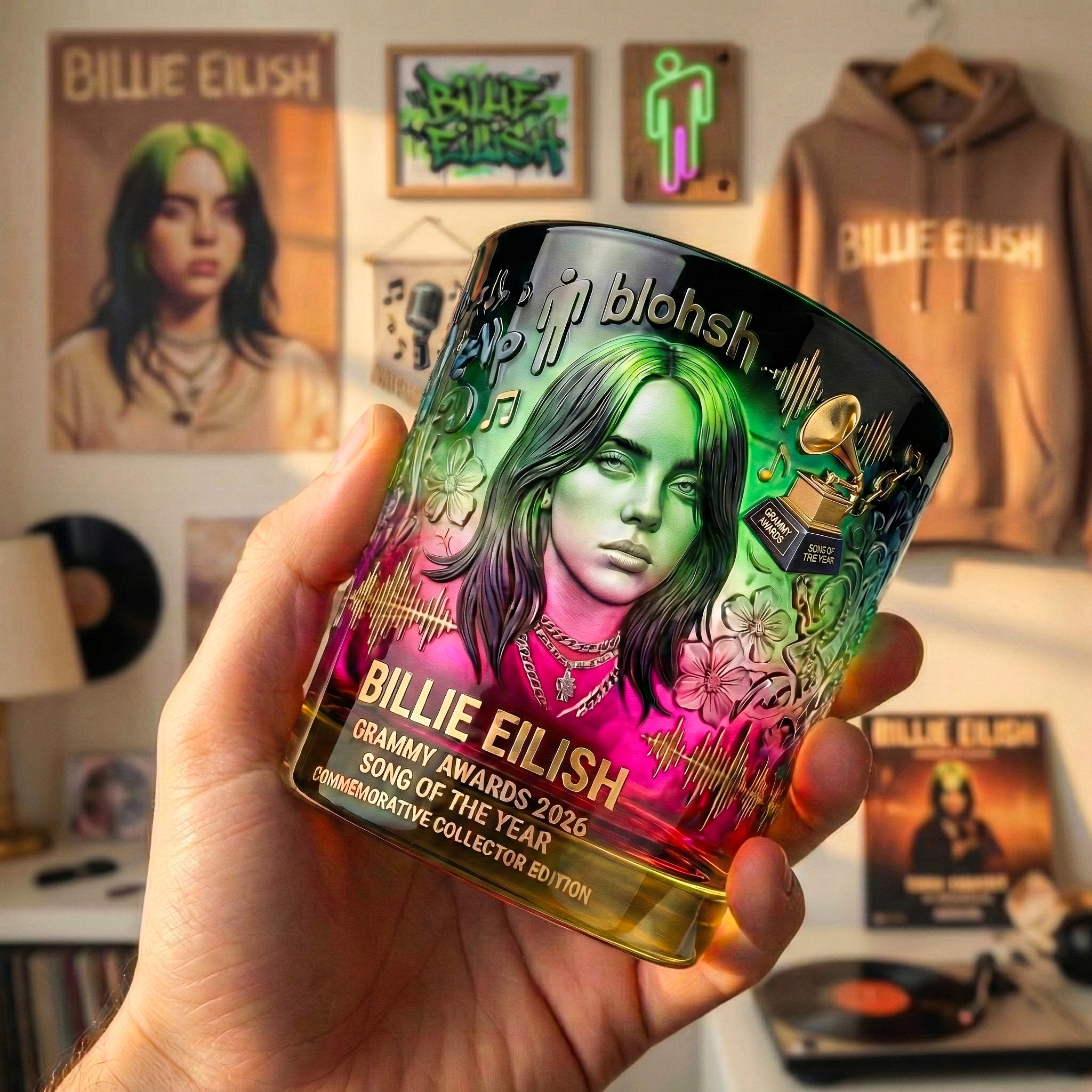 Billie Eilish – 2026 Grammy Awards Commemorative Glass