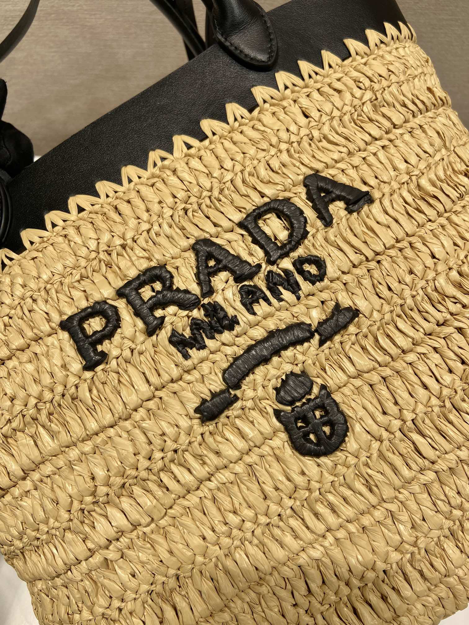 Prada Woven Tote Bag Medium 1BG500