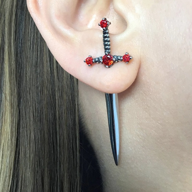 Gothic Sword Earrings