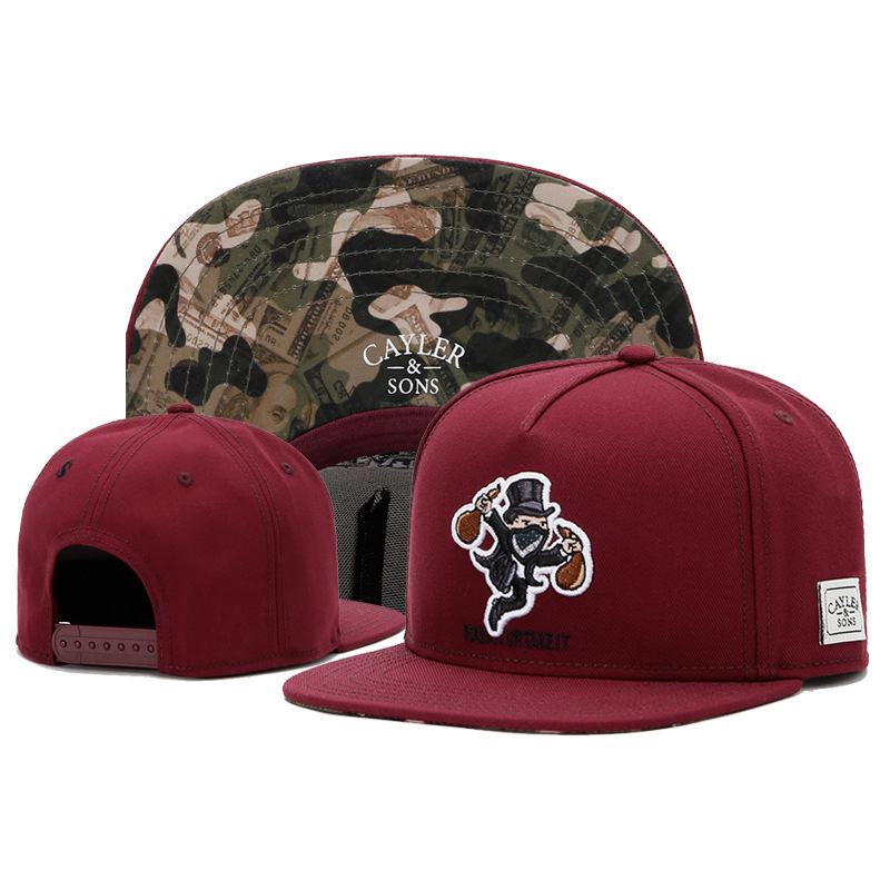 Sun protection curved brim American style embroidered casual baseball cap