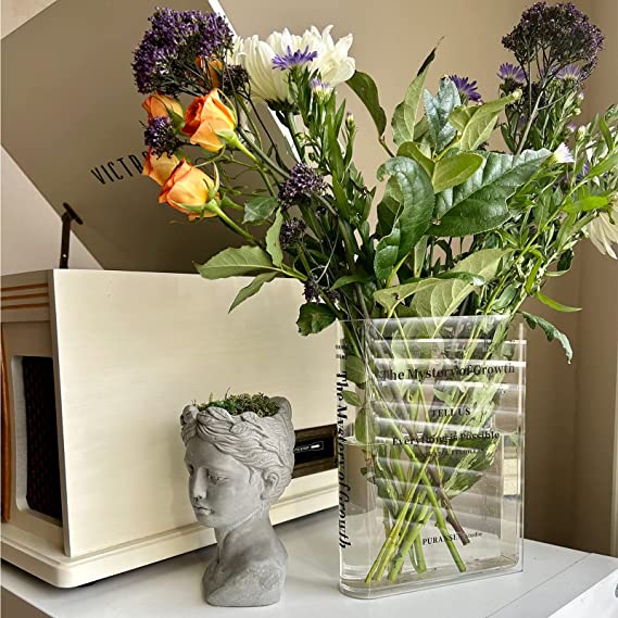 🔥Last Day Promotion-[SAVE 50% OFF]-🌷Unique Acrylic Flower Book Vase Aesthetic Home Decorate-BUY 2 GET 1 FREE