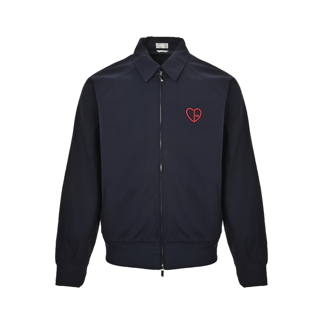 Dior 24Fw heart embroidered cropped jacket