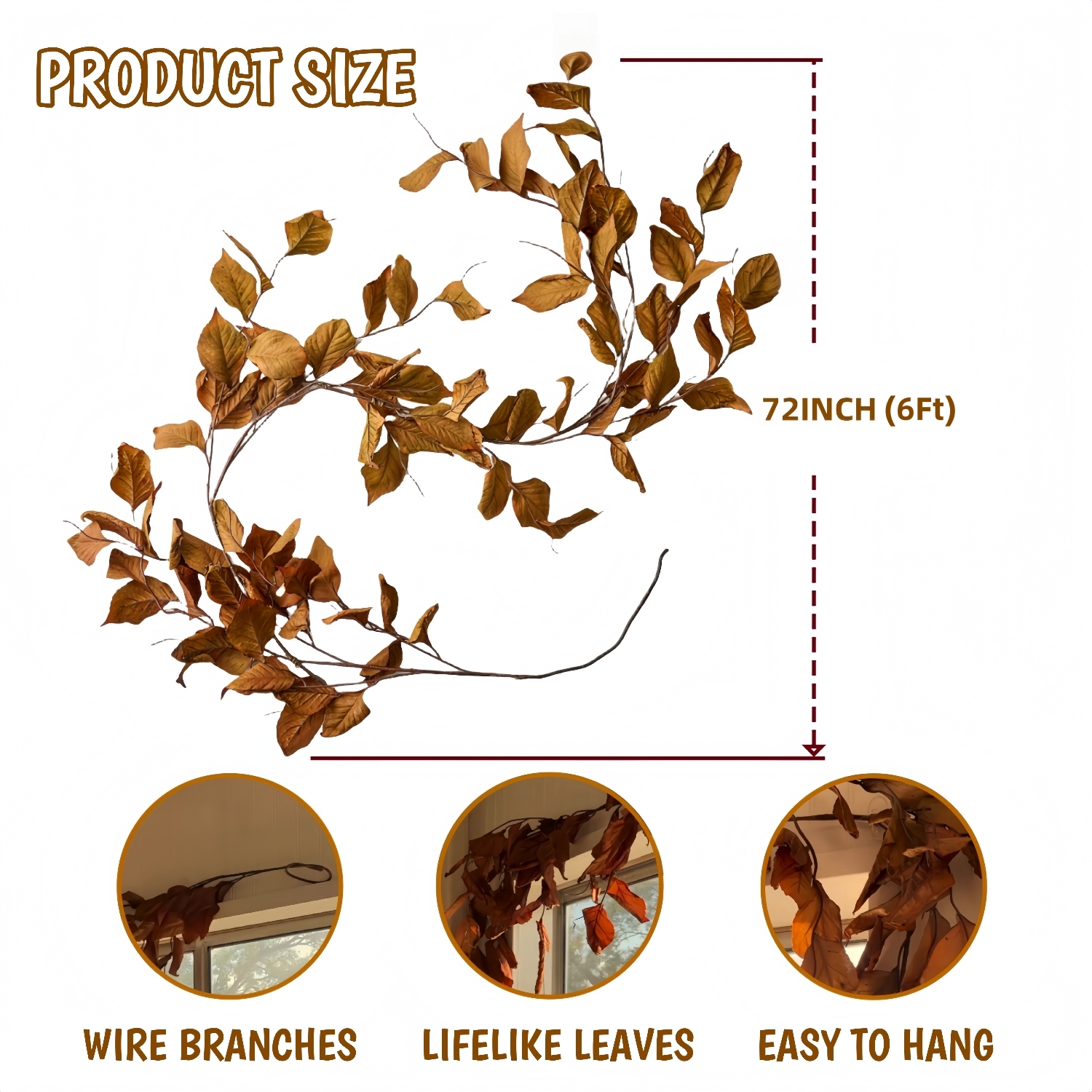 🏆Flash Sale⚡Magnolia Leaf Garland - UV resistant, Waterproof, Windproof