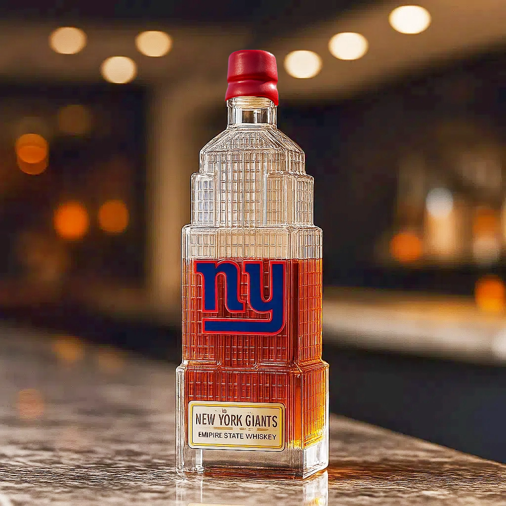 Pride of the Skyline, Heart of Big Blue — New York Giants Whiskey Bottle