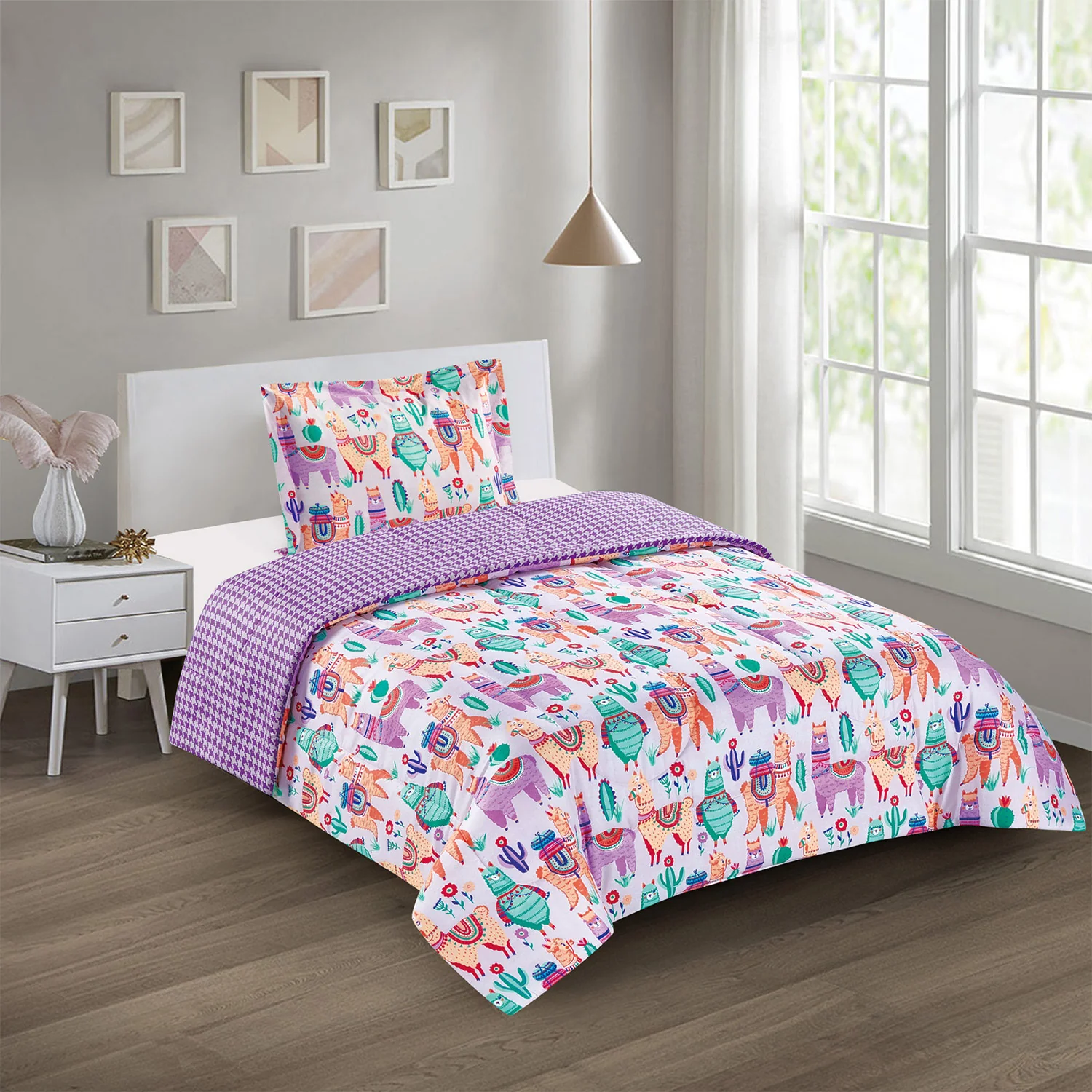 Alpaca Girls Kids Comforter Set