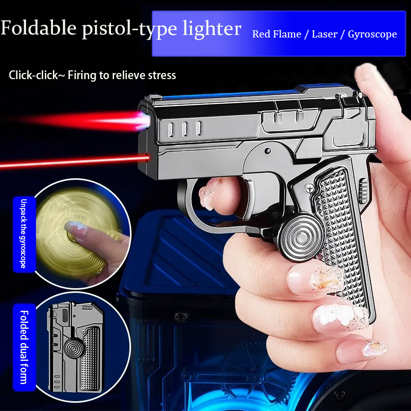 ✨Flash Sale✨Metal Folding Gun Style Inflatable Lighter