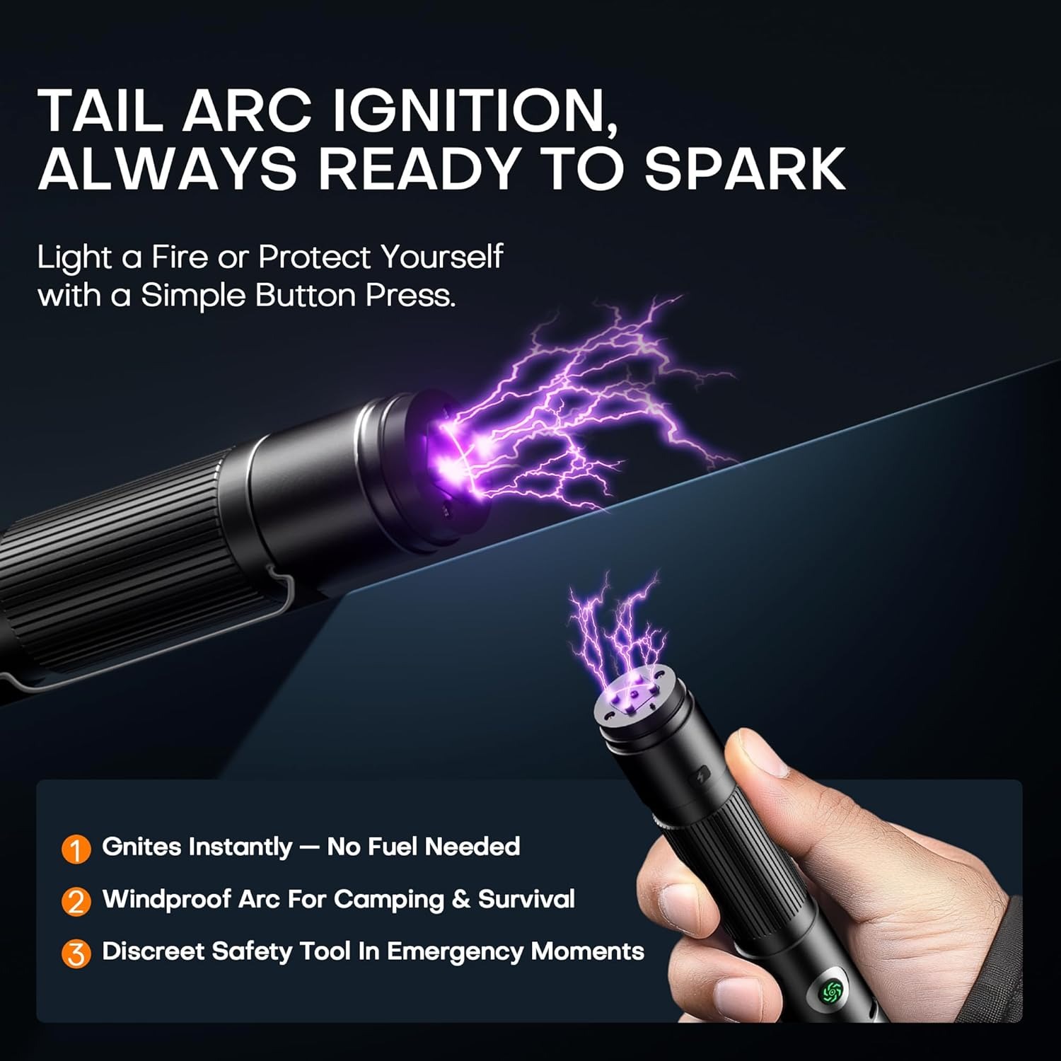 💥ON SALE💥7-Mode Zoomable EDC Arc Electric Shock Rechargeable Self-defense Flashlight