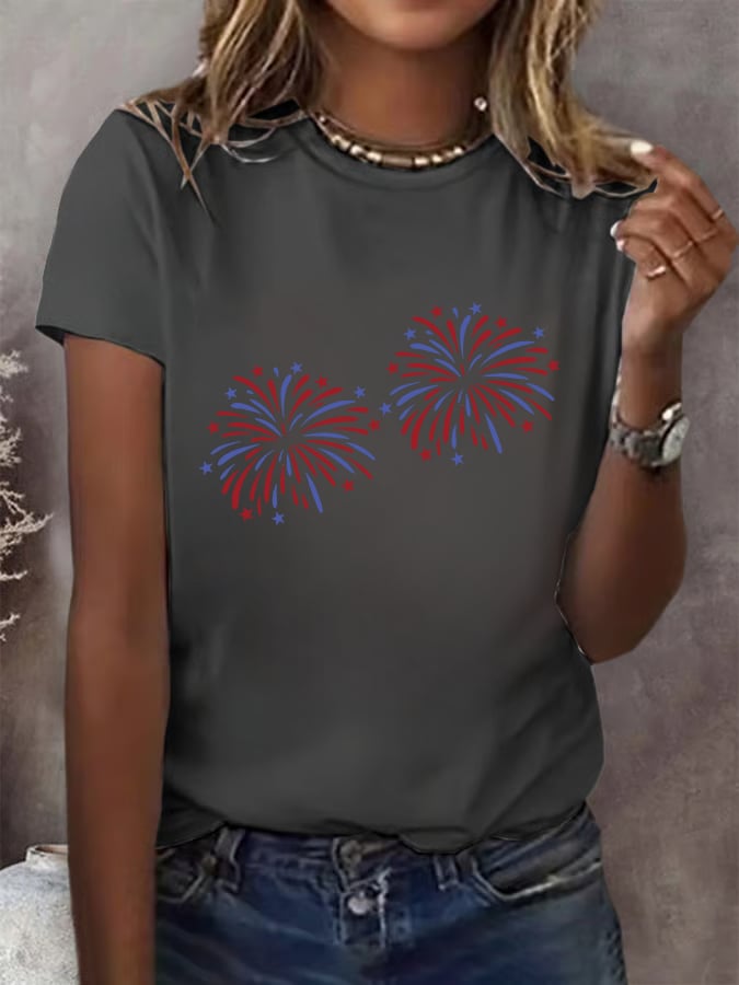 Funny 4th of July Firework  for Women  T-Shirt