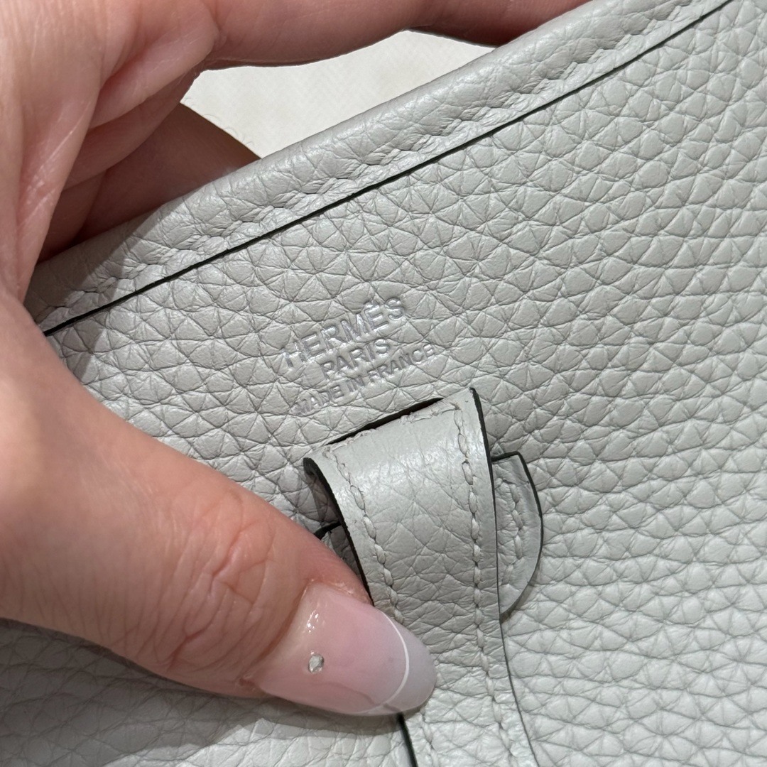 Hermès Evelyne 8UBlue glacier Handbag (Handmade to Order)