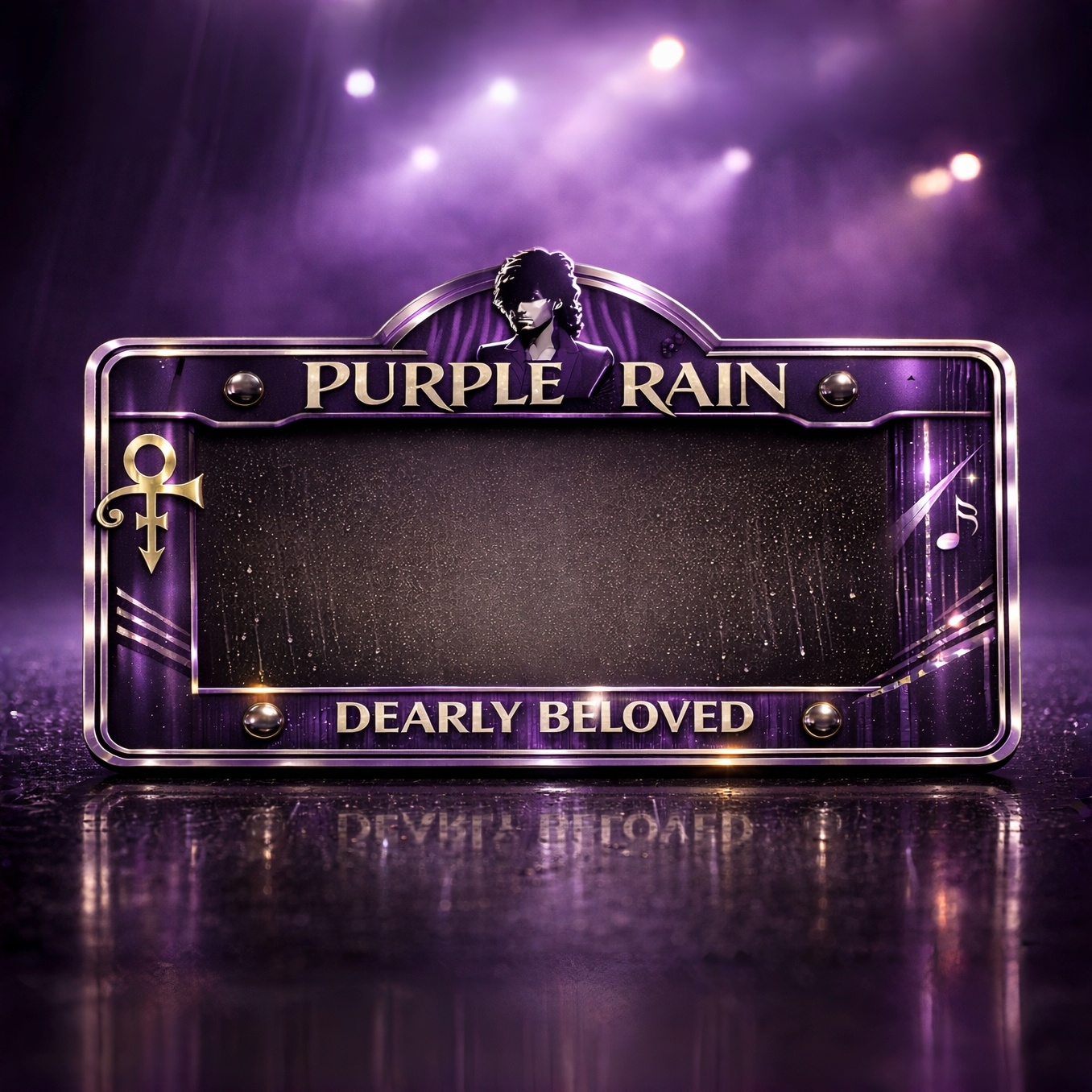 Purple Rain License Plate Frame
