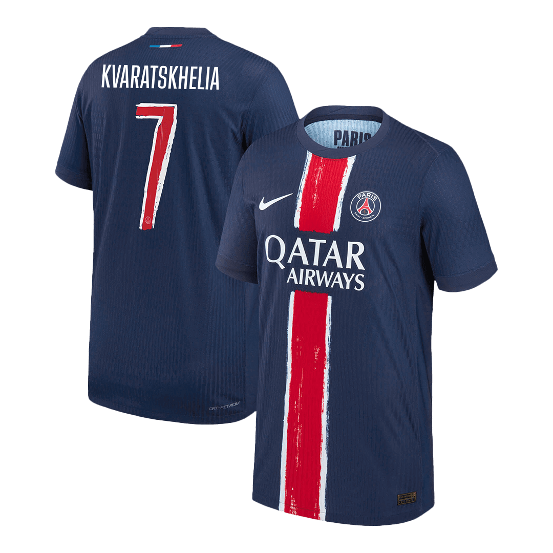 Authentic football shirt KVARATSKHELIA #7 PSG Home 2024/25 - UCL