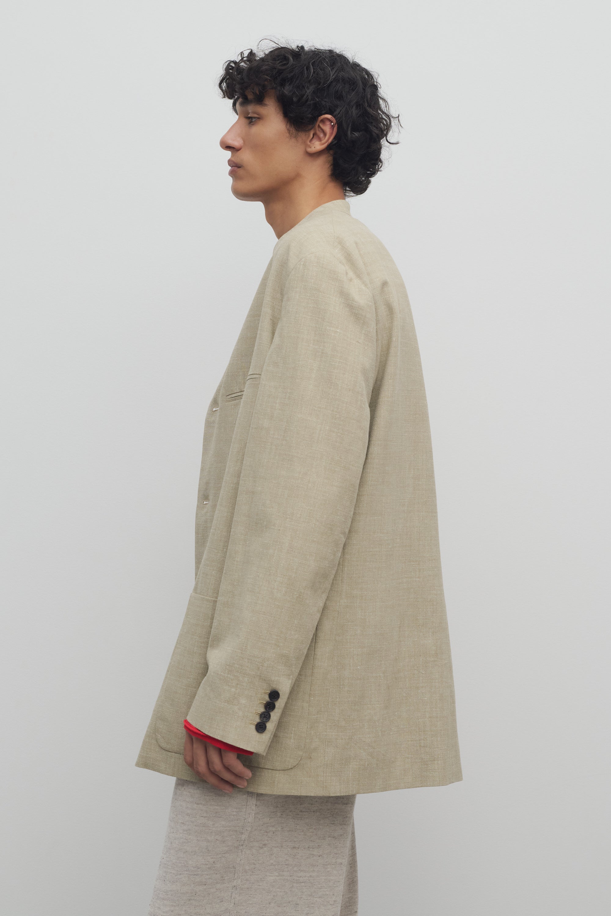 Casimir Jacket in Silk, Linen, and Virgin Wool
