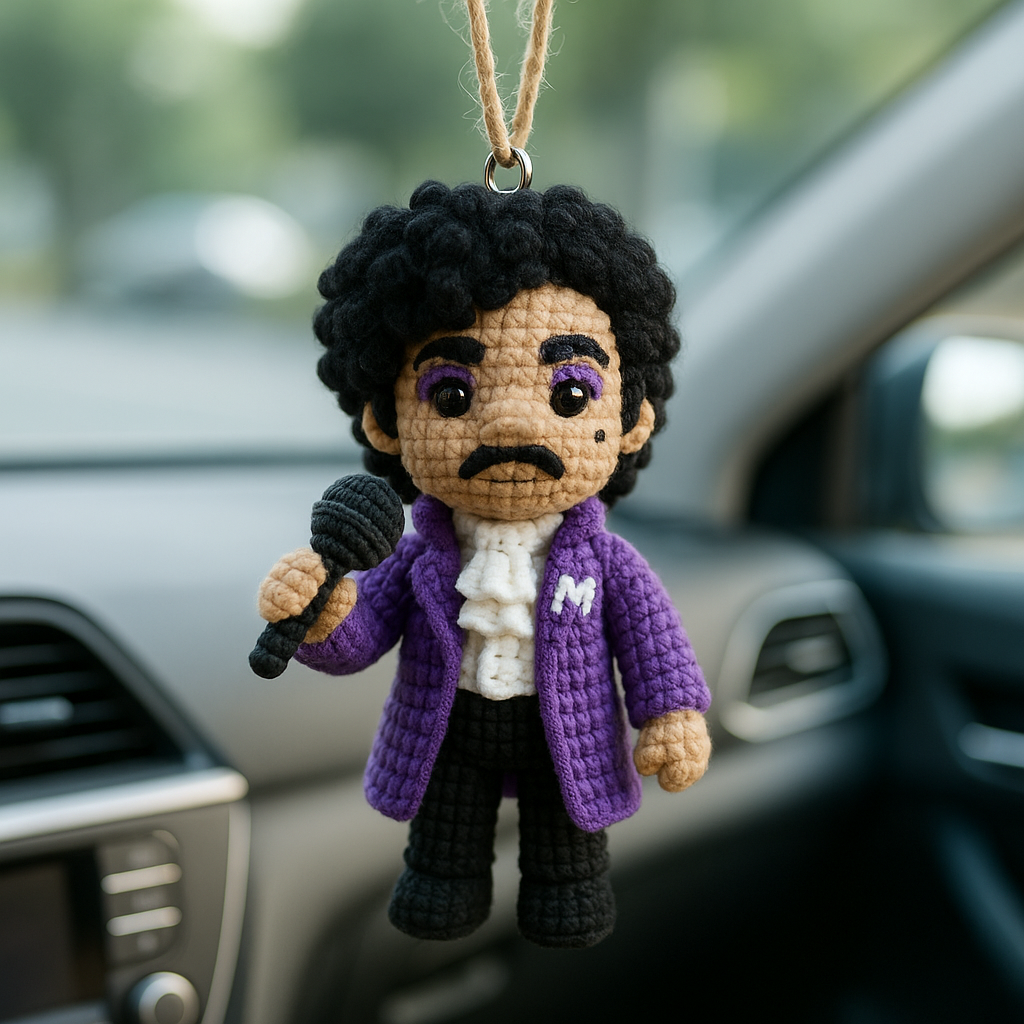 Prince Crochet Car Charm