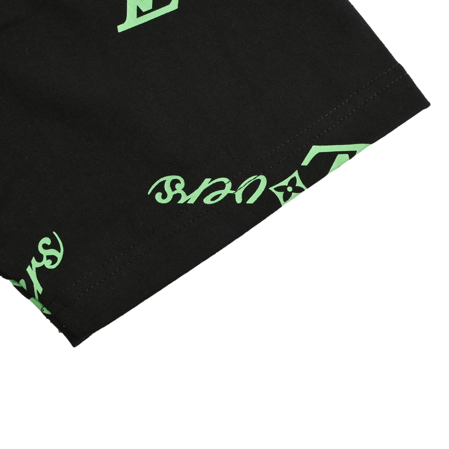 Louis Vuitton 25ss green full logo short sleeve
