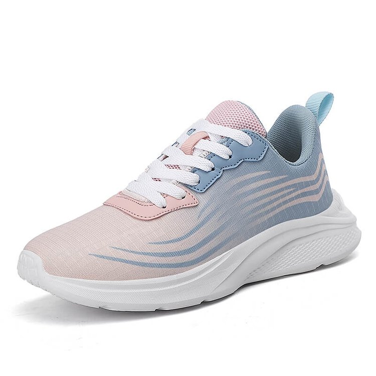 Women's Candy Color Lace-Up Mesh Sneakers