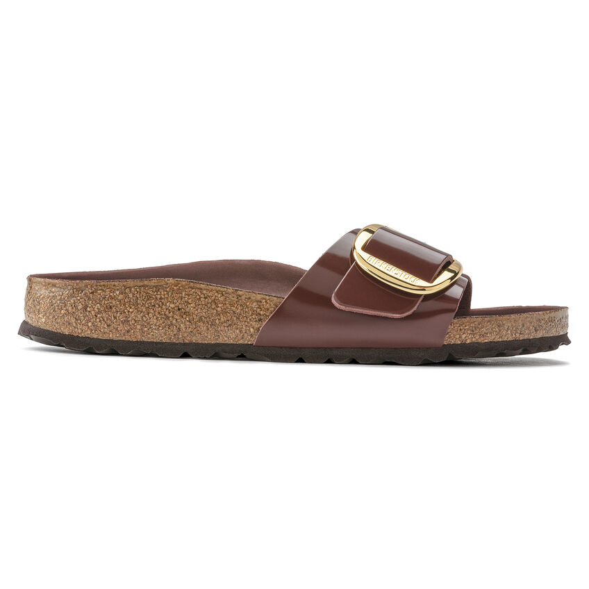 Madrid Big Buckle Natural Leather Patent B-81932