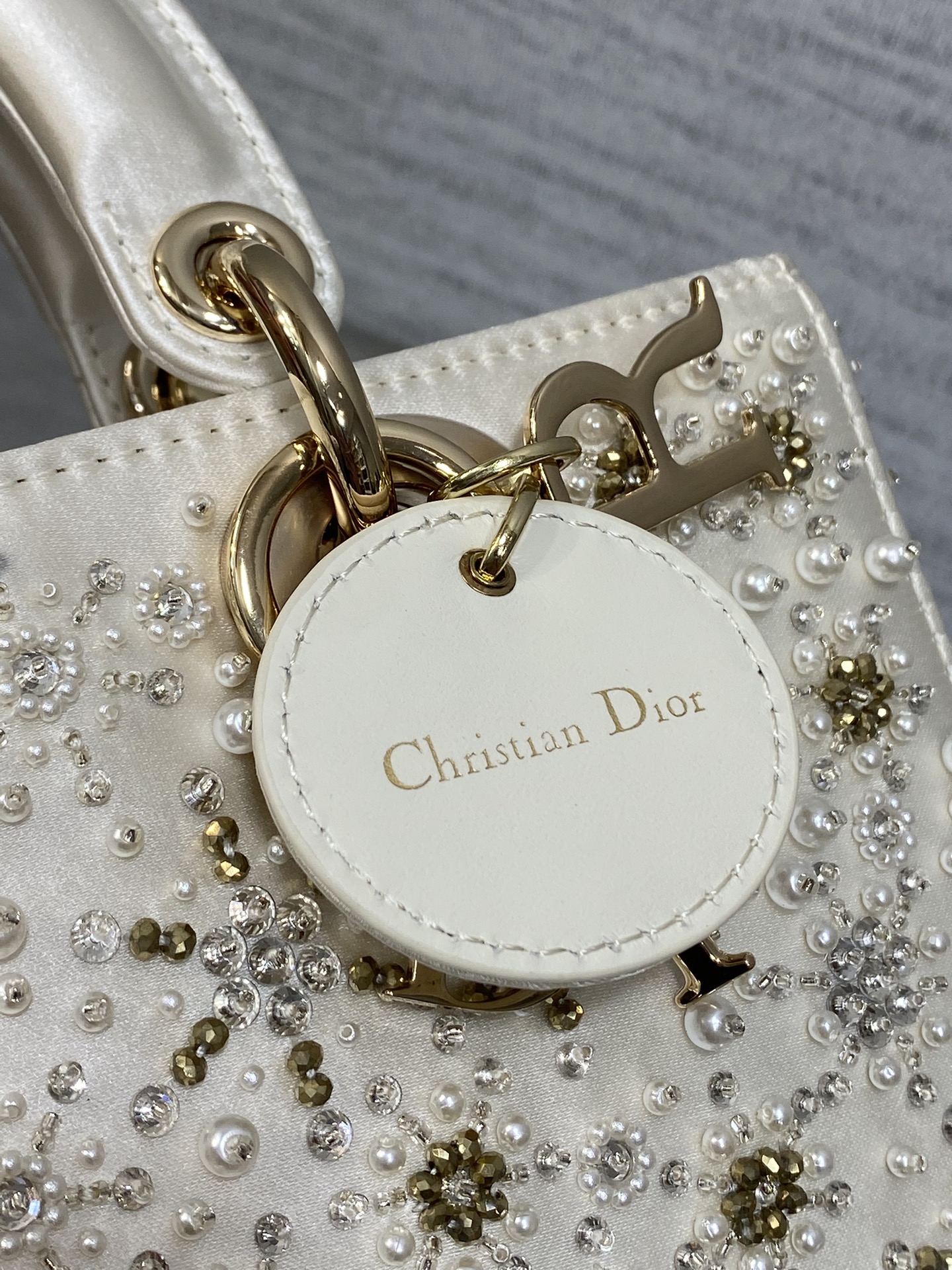 Dior Lady Limited Edition Heavy Beads Horizontal Version Princess Diana Bag
