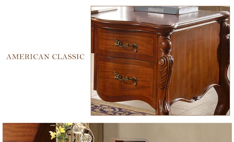 RUBY BOSTON Executive American European Classic Style Desk Solid wood