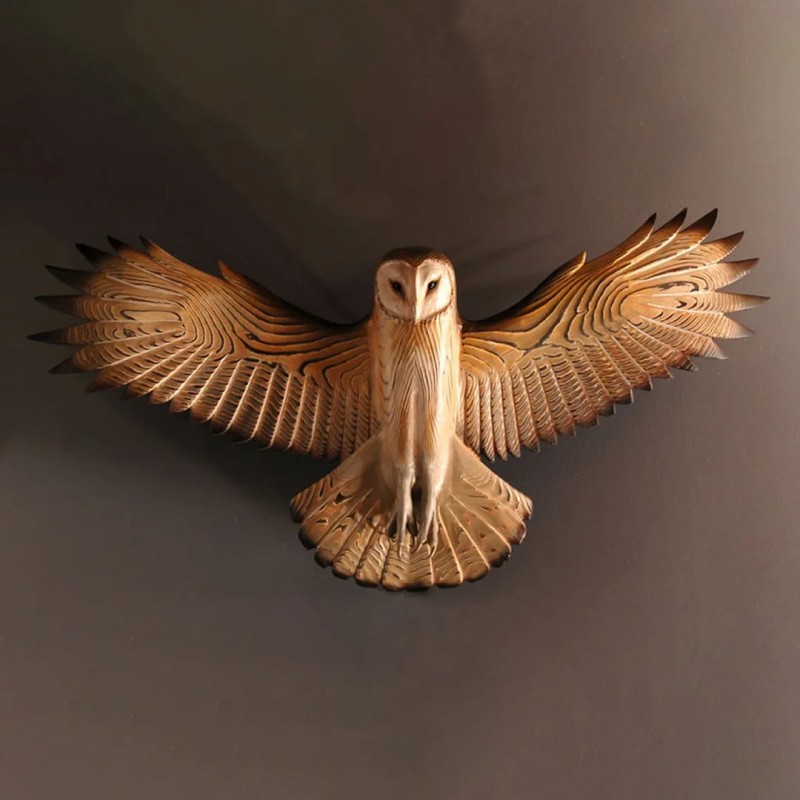 (🔥Father's Day Promotion 60% OFF)-Barn Owl Wall Art - Hand Carved Art-BUY 2 GET 10% OFF & FREE SHIPPING